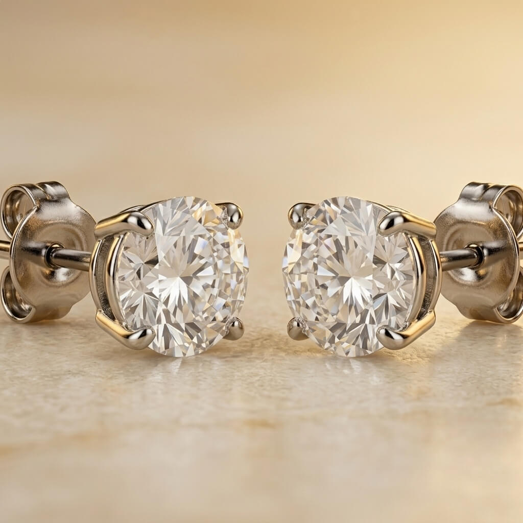Radiance Solitaire Stud Earrings