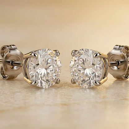 Radiance Solitaire Stud Earrings